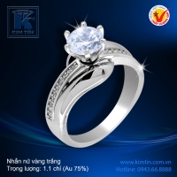 Nhẫn nữ vàng trắng 18K