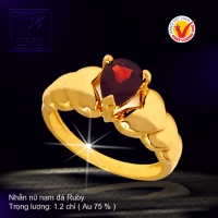 Nhẫn nữ nạm đá Ruby