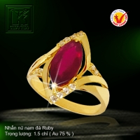 Nhẫn nữ nạm đá Ruby