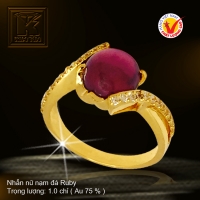 Nhẫn nữ nạm đá Ruby