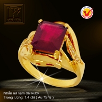 Nhẫn nữ nạm đá Ruby