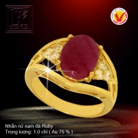 Nhẫn nữ nạm đá Ruby