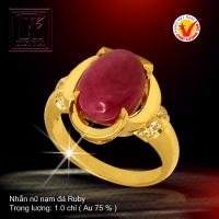 Nhẫn nữ nạm đá Ruby