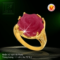 Nhẫn nữ nạm đá Ruby