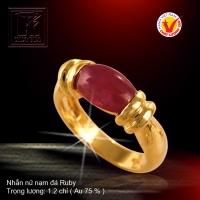 Nhẫn nữ nạm đá Ruby