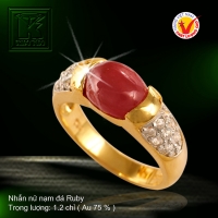 Nhẫn nữ nạm đá Ruby