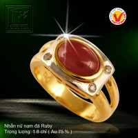 Nhẫn nữ nạm đá Ruby