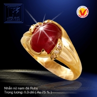 Nhẫn nữ nạm đá Ruby