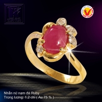 Nhẫn nữ nạm đá Ruby