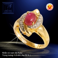 Nhẫn nữ nạm đá Ruby