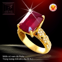 Nhẫn nữ nạm đá Ruby