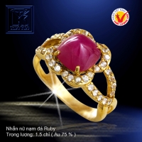 Nhẫn nữ nạm đá Ruby
