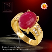 Nhẫn nữ nạm đá Ruby