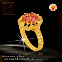 Nhẫn nữ nạm đá Ruby