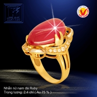 Nhẫn nữ nạm đá Ruby