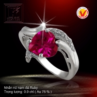 Nhẫn nữ nạm đá Ruby