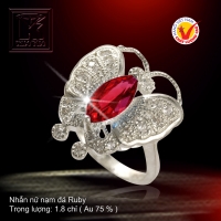 Nhẫn nữ nạm đá Ruby