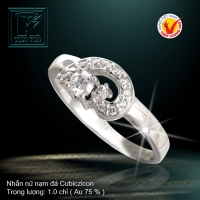 Nhẫn nữ vàng trắng 18K