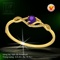 Vòng tay nạm đá Amethyst