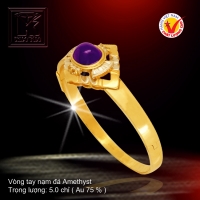 Vòng tay nạm đá Amethyst