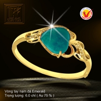 Vòng tay nạm đá Emerald