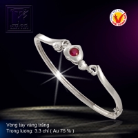 Vòng tay vàng trắng 18K