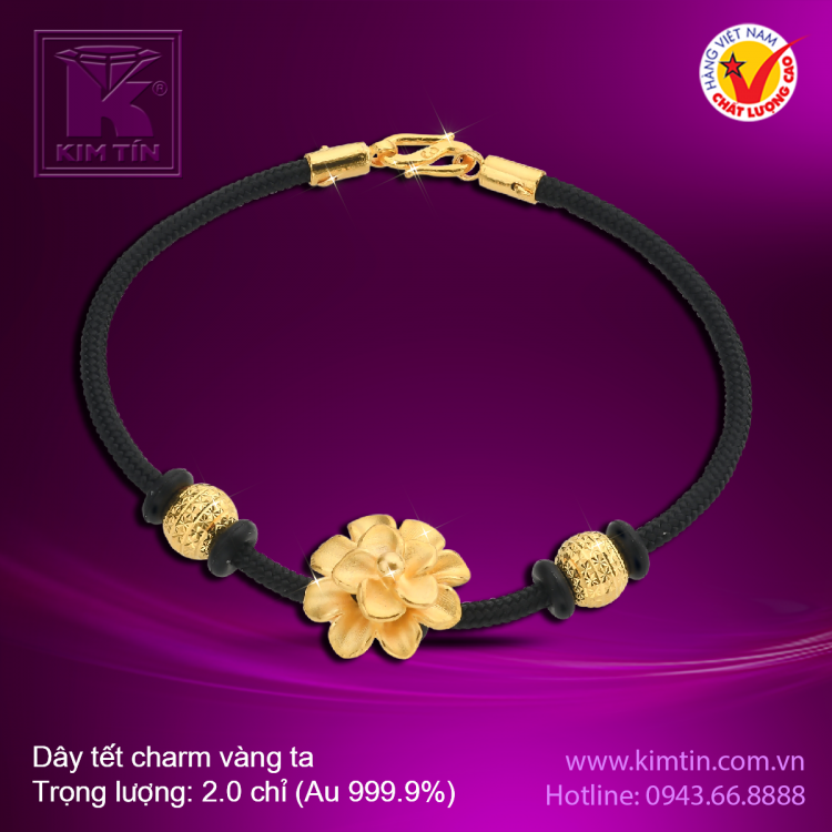 Dây tết Charm - Vàng 24K