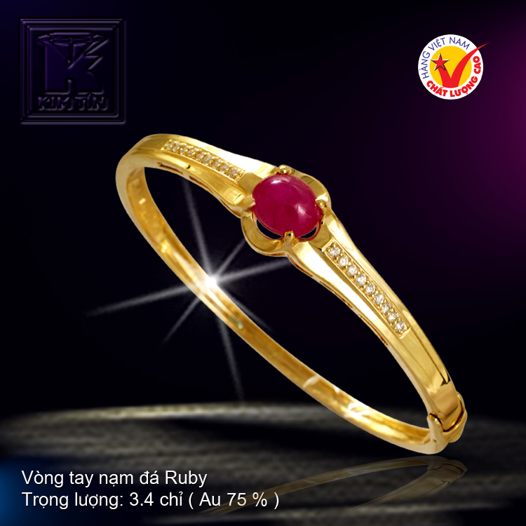 Vòng tay nạm Ruby