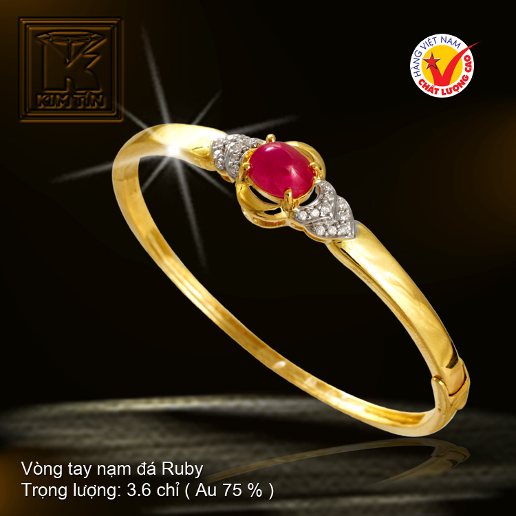 Vòng tay nạm Ruby