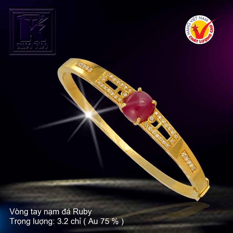 Vòng tay nạm Ruby