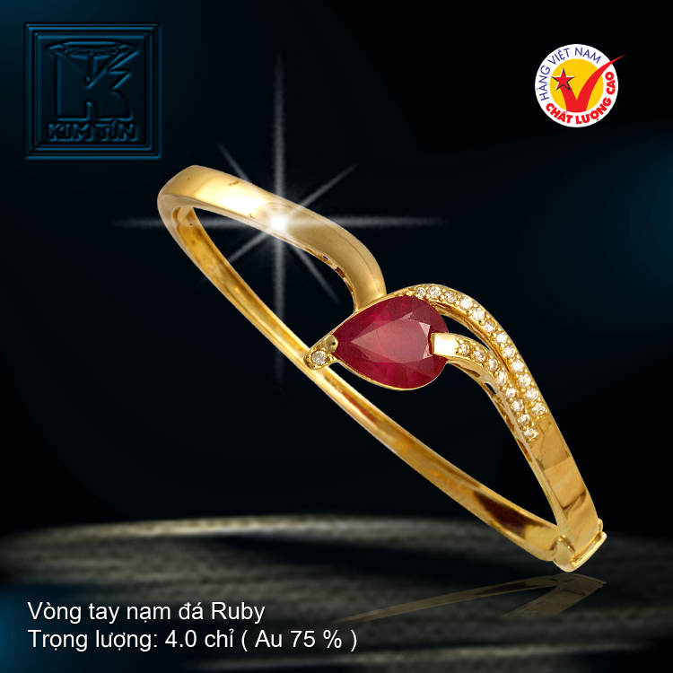 Vòng tay nạm Ruby