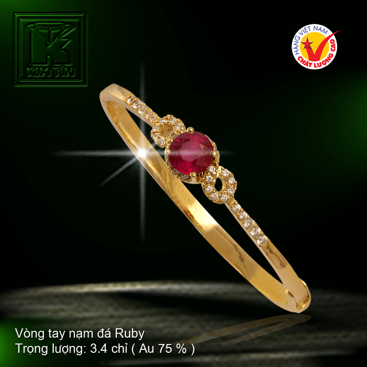 Vòng tay nạm Ruby