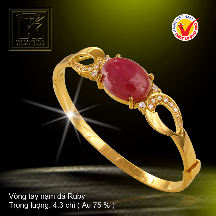 Vòng tay nạm Ruby