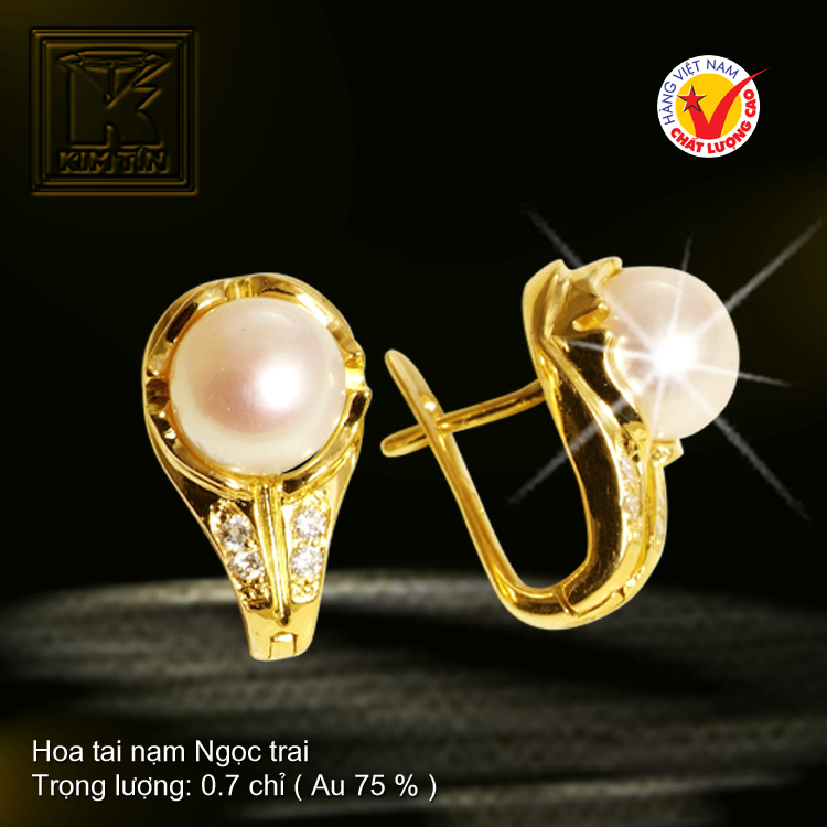 Hoa tai vàng 18K
