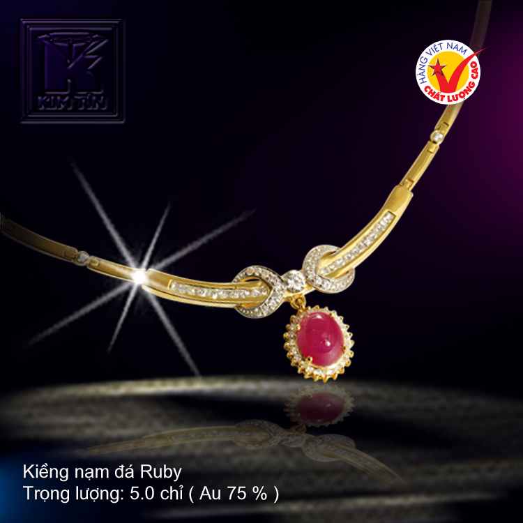 Kiềng nạm đá Ruby