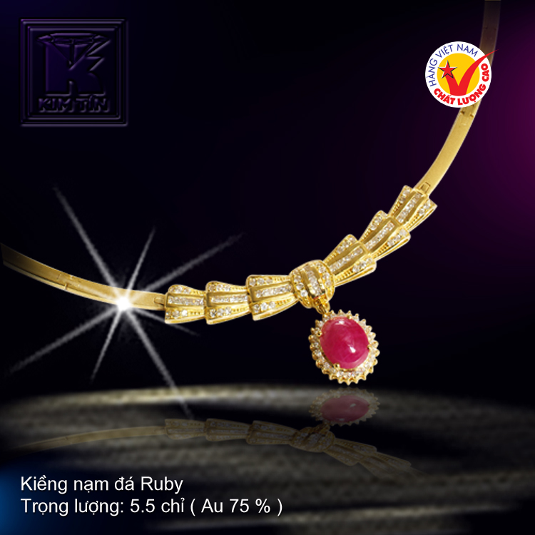 Kiềng nạm đá Ruby