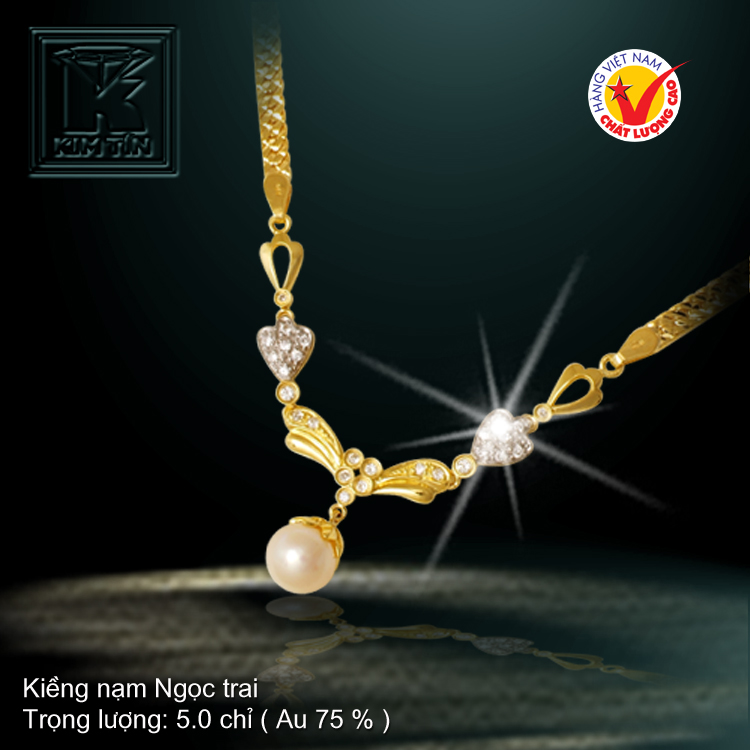 Kiềng cổ nạm Ngọc trai