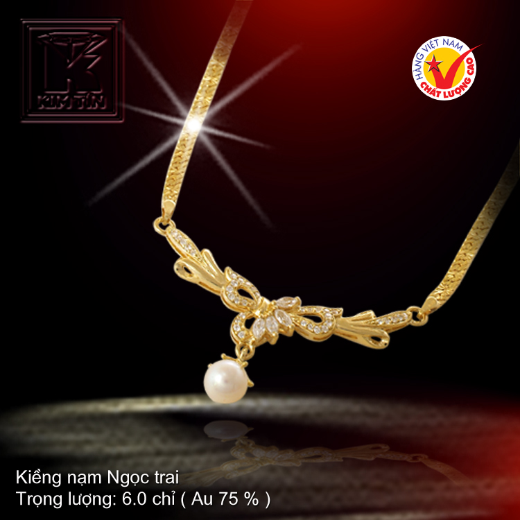 Kiềng cổ nạm Ngọc trai