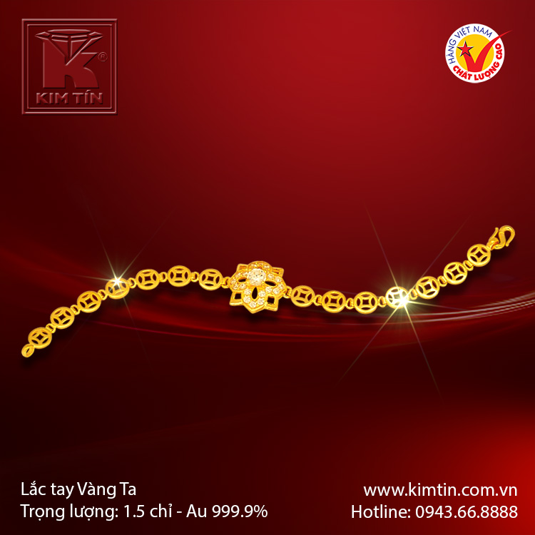 Lắc tay vàng 24K