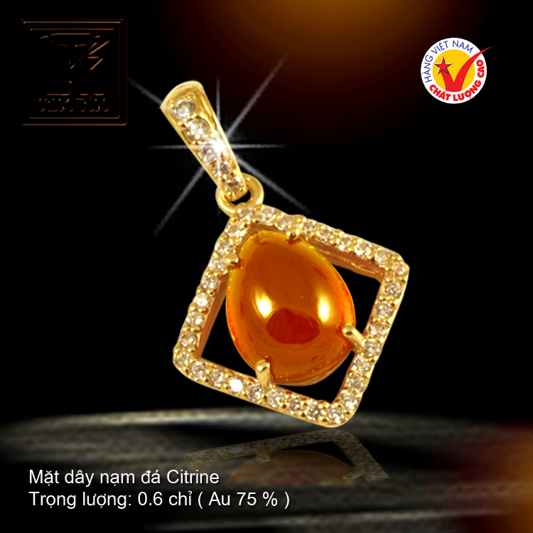 Mặt dây vàng màu 18K