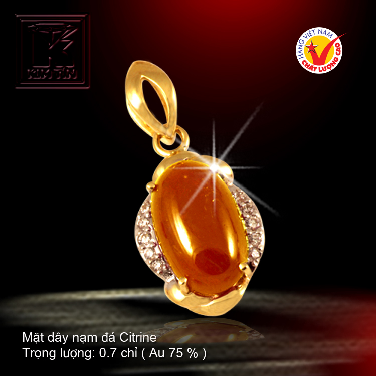 Mặt dây vàng màu 18K