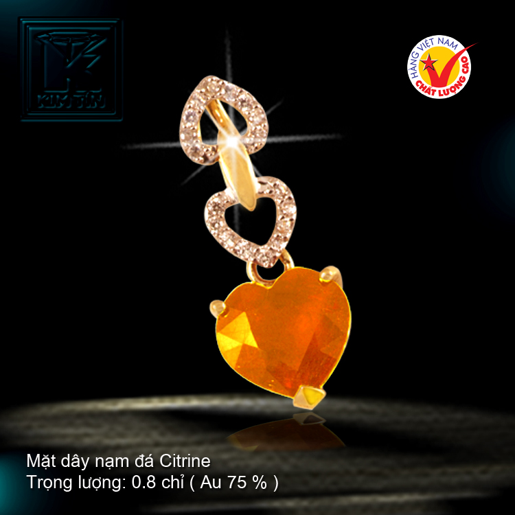 Mặt dây vàng màu 18K