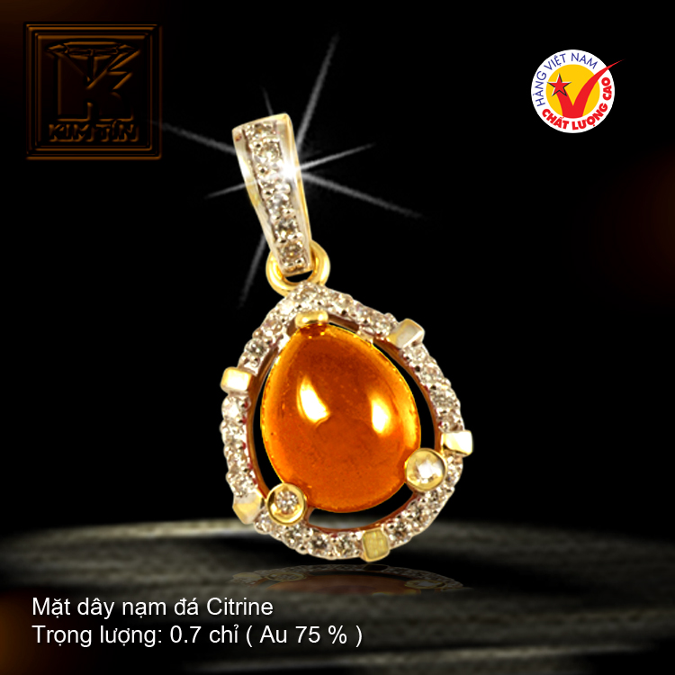 Mặt dây vàng màu 18K