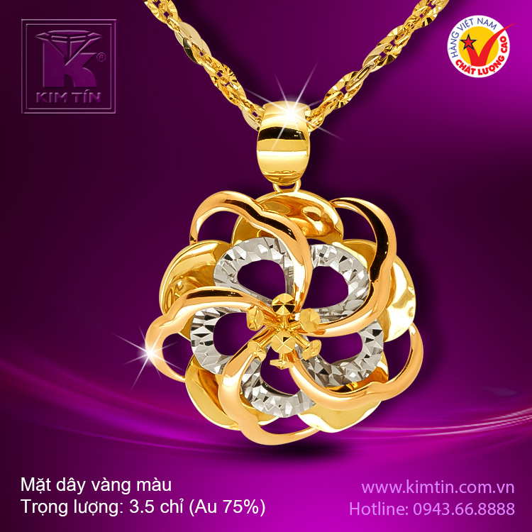 Mặt dây vàng 18K