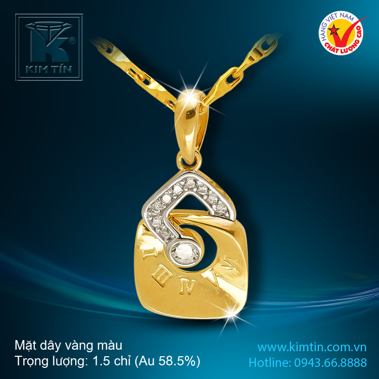 Mặt dây vàng 14K