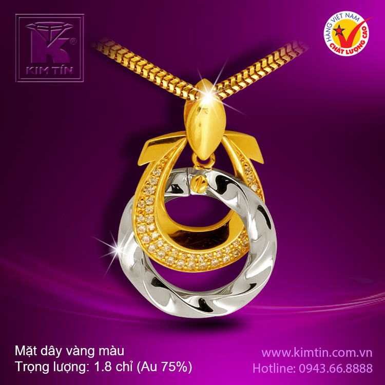 Mặt dây vàng 18K