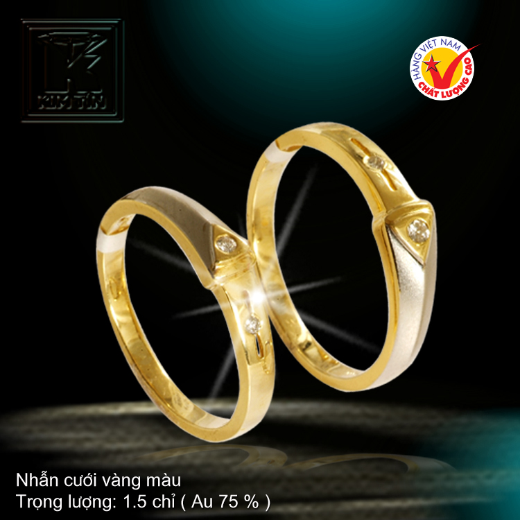 Nhẫn cưới vàng 18K