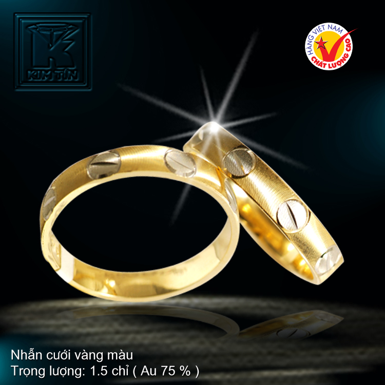 Nhẫn cưới vàng 18K