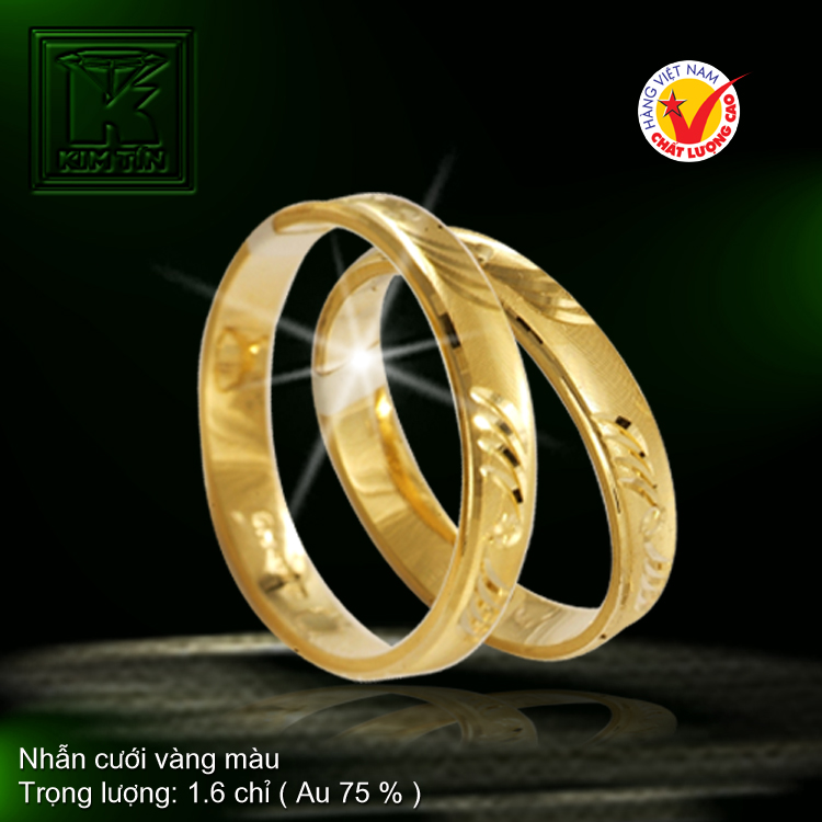 Nhẫn cưới vàng 18K