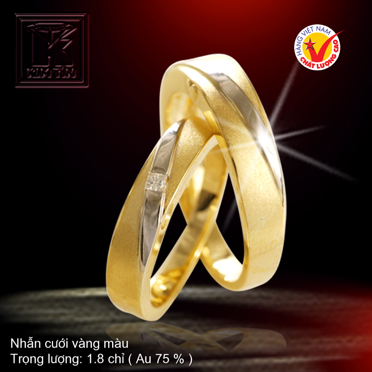 Nhẫn cưới vàng 18K